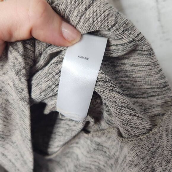 LOGO by Lori Goldstein Faux Suede Sleeve Full Zip Cardigan Tan Womens Medium - Picture 13 of 13